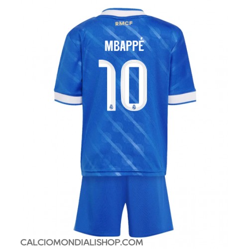 Maglie da calcio Real Madrid Kylian Mbappe #10 Terza Maglia Bambino 2025-26 Manica Corta (+ Pantaloni corti)